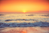 Fototapeta Zachód słońca - Beautiful cloudscape over the sea