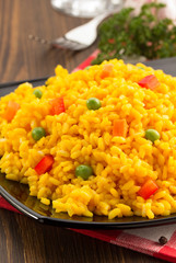 Sticker - bowl full of rice on wood