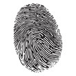 Vector black isolated fingerprint