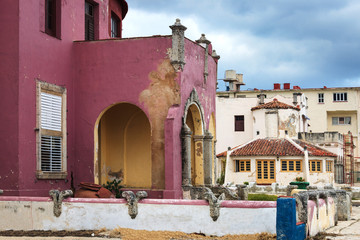 Wall Mural - old pink house