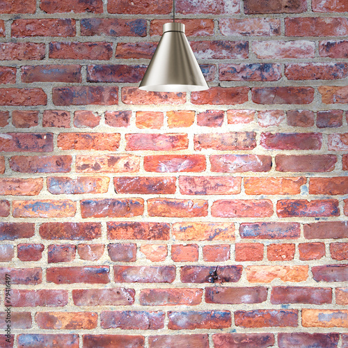Obraz w ramie wall with ceiling lamp
