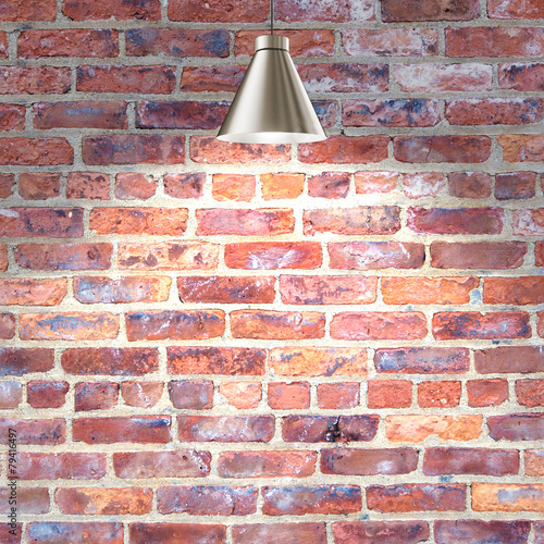 Fototapeta do kuchni wall with ceiling lamp