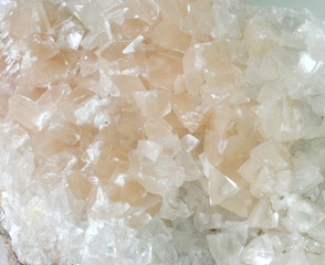 close up calcite crystal isolated, mineral