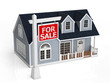 © lovebeer - Sale of house. The sign of sale in front of the house