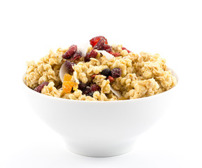 Muesli in bowl