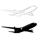 Fototapeta Tematy - airplane silhouette