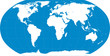 World map blue