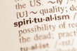 Dictionary definition of word spiritualism