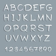 © VAlex - Handwritten alphabet with shadows and numbers. Vector