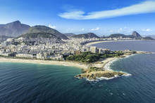 Aerial View Of The Copacabana Beach In Rio De Janeiro, Brazil