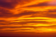 Fiery Orange Sunset Sky. Beautiful Sky.
