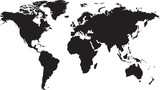 Fototapeta  - World map isolated on white background