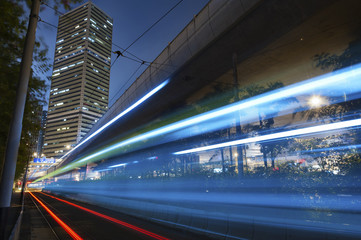 Night Traffic in Hong Kong