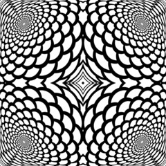 Sticker - Monochrome abstract snakeskin background in op art design