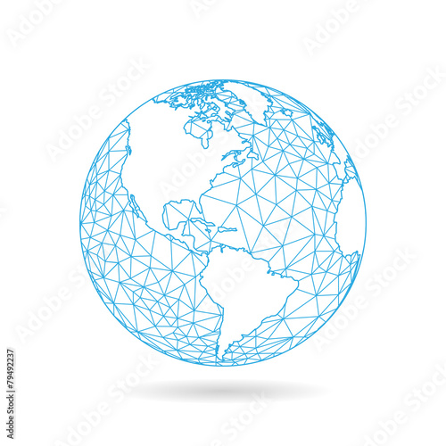 Geometric abstract earth globe. Vector illustration Bild Geometric Abstract kaufen | home24
