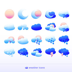 Wall Mural - high quality vector weather icons