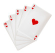 a set of playing cards. hearts