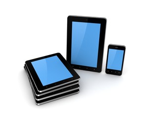 Poster - Tablet pc and mobile phone.