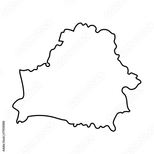 Black Abstract Outline Of Belarus Map Buy This Stock Vector And