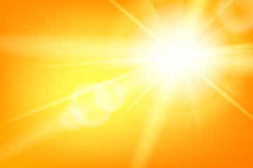 Poster - Nature sunny abstract summer background with sun