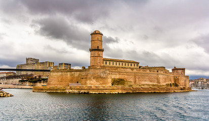 Canvas Print - Fort Saint-Jean in Marseille, Provence, France