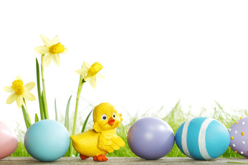  Yellow Flowers and easter eggs