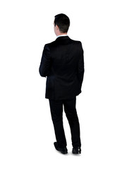 Wall Mural - Business man walk back