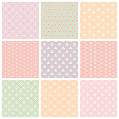 Poster - set of seamless patterns