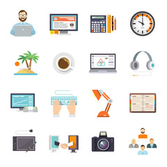freelance icon flat