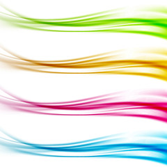 Wall Mural - Collection of colorful bright web header footer dividers