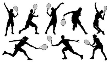 tennis silhouettes