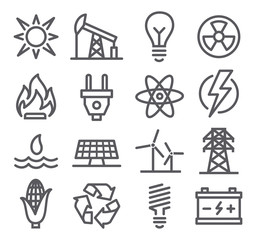 Sticker - Energy icons