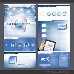 technology style one page website design template