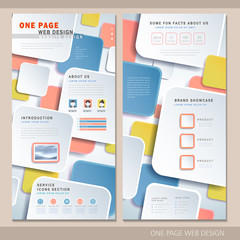 Wall Mural - creative one page website design template