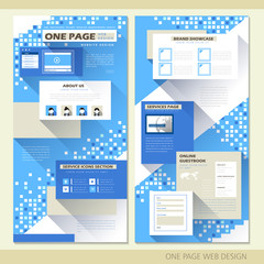 Wall Mural - technology style one page website design template