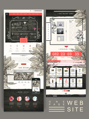 Wall Mural - graceful one page website design template