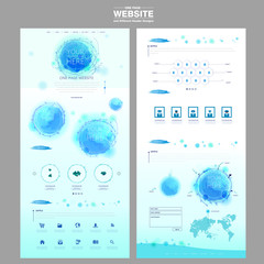 Wall Mural - lovely one page website design template
