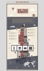 Wall Mural - lovely skyscraper one page website design template