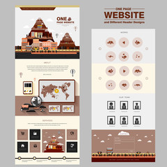 Wall Mural - lovable one page website design template