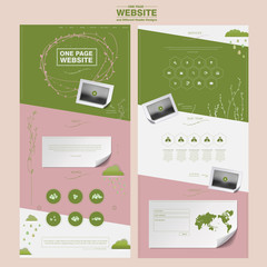 Wall Mural - graceful one page website design template