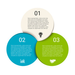 Wall Mural - Vector circle infographic. Template for cycle diagram, graph