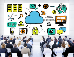 Wall Mural - Business People Cloud Computing Seminar Conference Concept