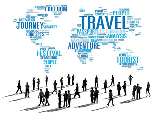 travel explore global destination trip adventure concept