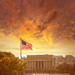 Wall Mural - Abraham Lincoln Memorial building Washington DC