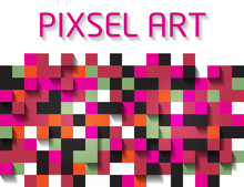 Abstract Pixelated Colorful Background. Pixel Art.