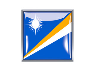 Square icon with flag of marshall islands