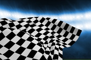 Poster - Composite image of checkered flag
