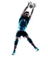 Man Volleyball  Jumping Silhouette