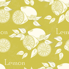 Wall Mural - Lemon seamless