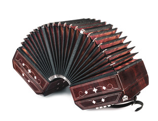 Bandoneon on white background